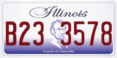 IL license plate B233578
