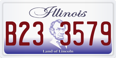 IL license plate B233579