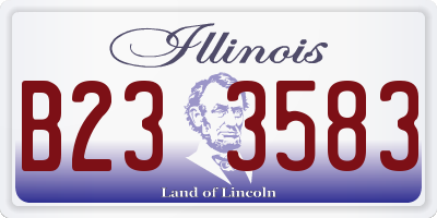 IL license plate B233583