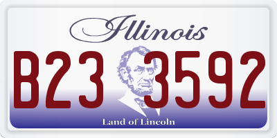 IL license plate B233592