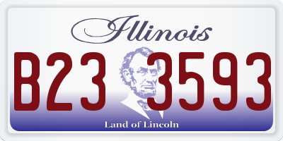 IL license plate B233593