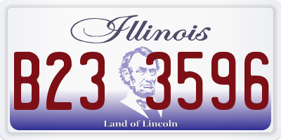 IL license plate B233596