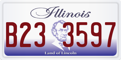 IL license plate B233597