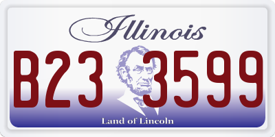 IL license plate B233599