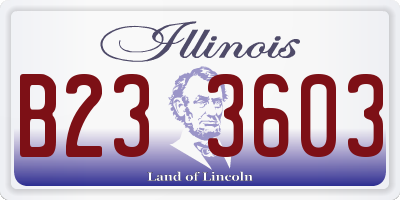 IL license plate B233603