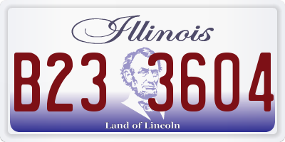 IL license plate B233604