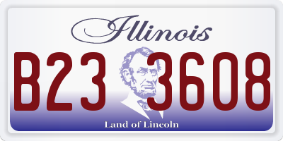 IL license plate B233608