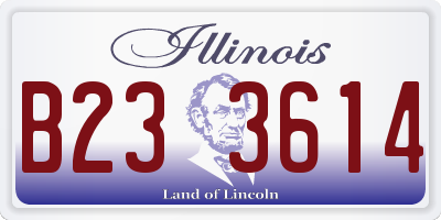 IL license plate B233614