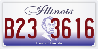 IL license plate B233616