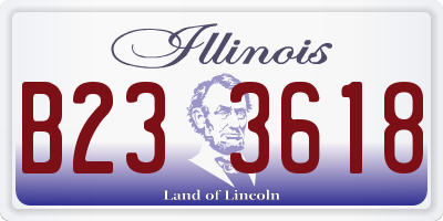 IL license plate B233618