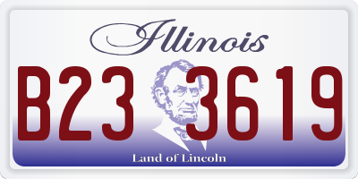 IL license plate B233619