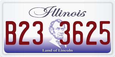 IL license plate B233625