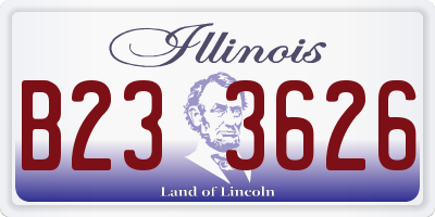 IL license plate B233626