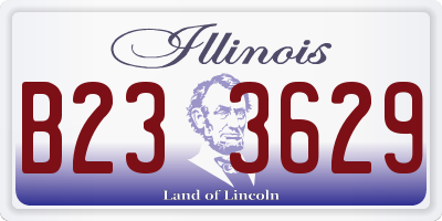 IL license plate B233629