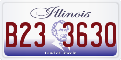 IL license plate B233630