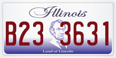 IL license plate B233631