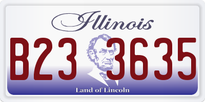 IL license plate B233635