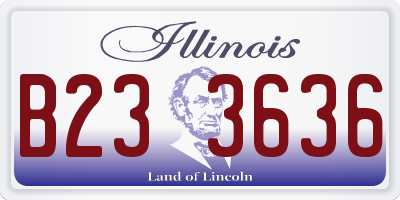 IL license plate B233636