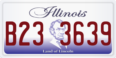 IL license plate B233639