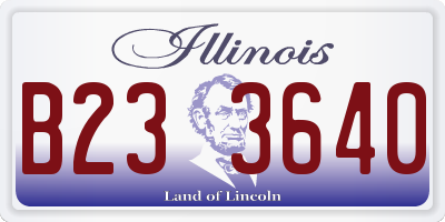 IL license plate B233640