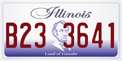 IL license plate B233641