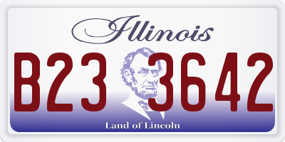 IL license plate B233642