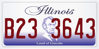 IL license plate B233643