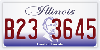 IL license plate B233645