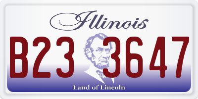 IL license plate B233647