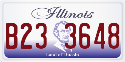 IL license plate B233648