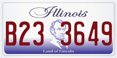 IL license plate B233649