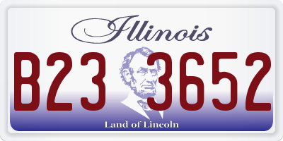 IL license plate B233652
