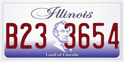 IL license plate B233654