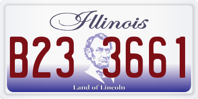 IL license plate B233661