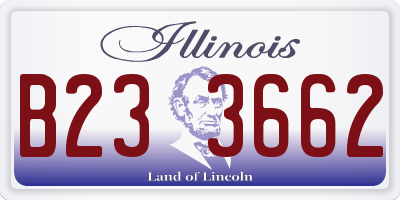 IL license plate B233662