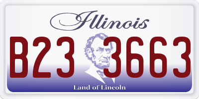 IL license plate B233663