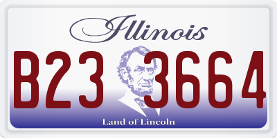 IL license plate B233664