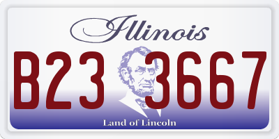 IL license plate B233667