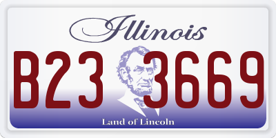 IL license plate B233669