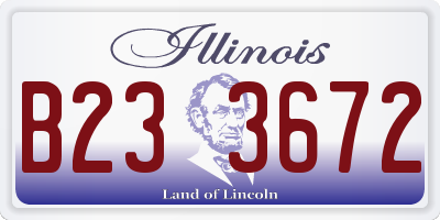 IL license plate B233672