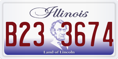 IL license plate B233674