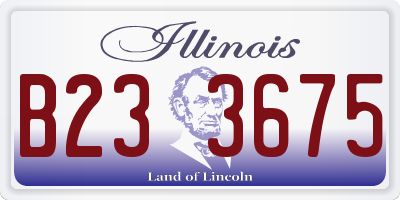 IL license plate B233675