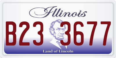IL license plate B233677