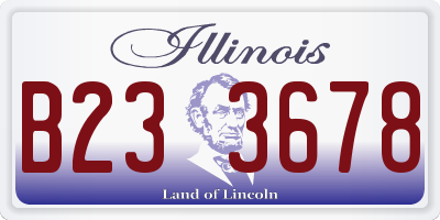 IL license plate B233678