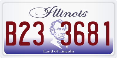 IL license plate B233681