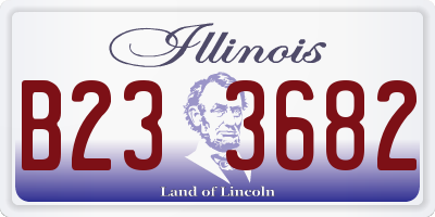 IL license plate B233682