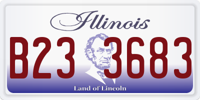 IL license plate B233683