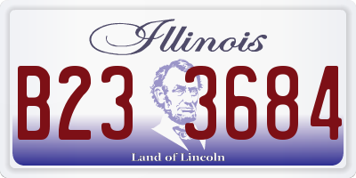 IL license plate B233684