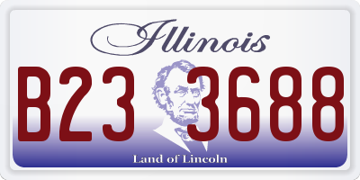 IL license plate B233688