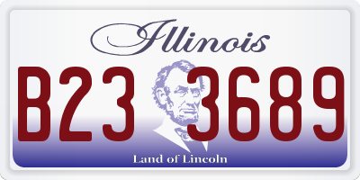 IL license plate B233689